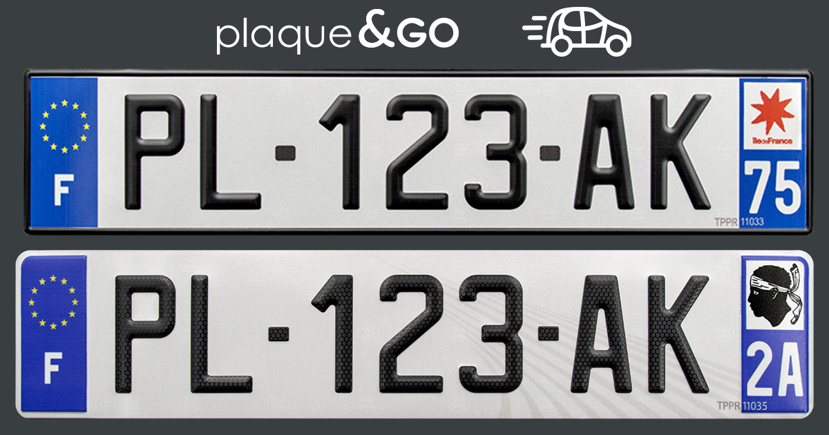 Dernière Plaque D'immatriculation Attribuée En France Plaque immatriculation Auto Aluminium - Plaque & Go