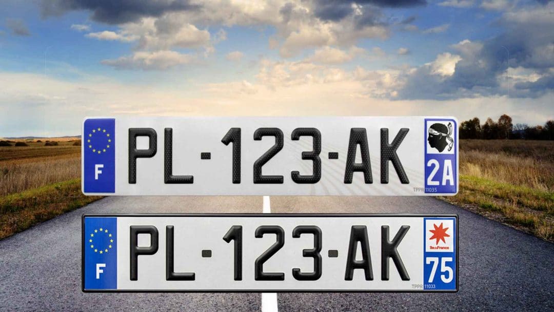 Plaque immatriculation modèle voiture