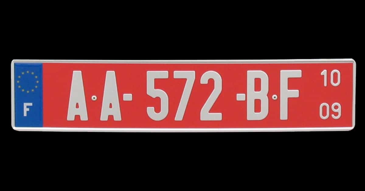 Dernière Plaque D'immatriculation Attribuée En France Plaque d'immatriculation rouge : quelle signification ? | Blog Plaque & Go