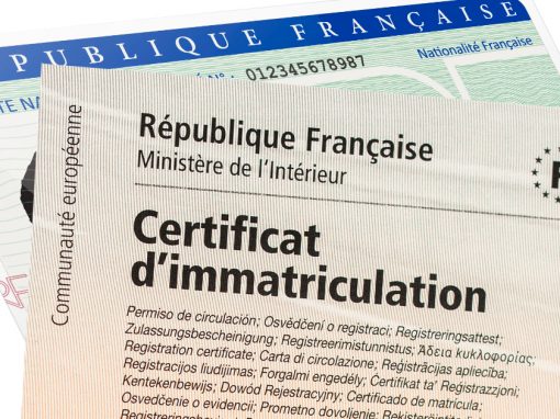 Certificat d'immatriculation