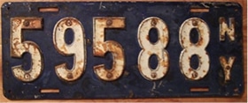la première plaque d'immatriculation