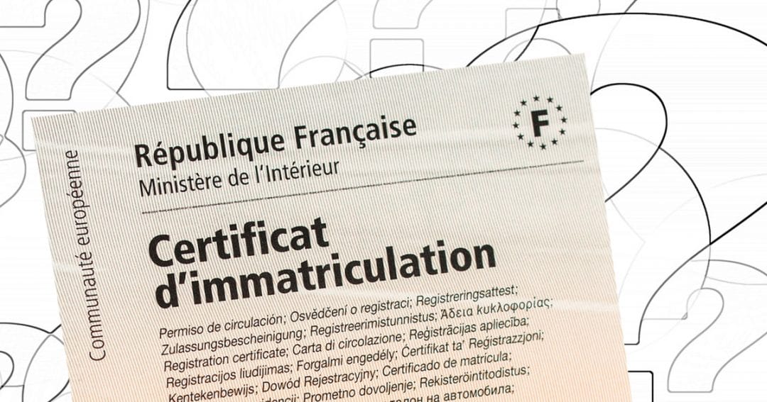 Comment lire un certificat d'immatriculation | Blog Plaque&Go