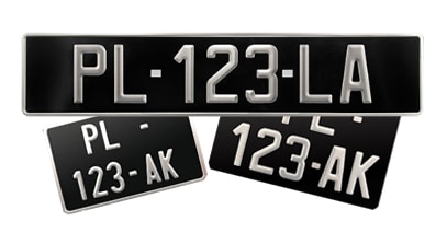 Taille de la plaque immatriculation de collection ou plaque noire