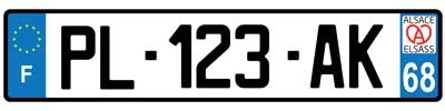 Logo Alsace pour plaque immatriculation voiture