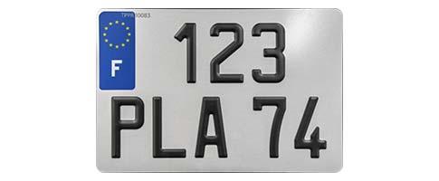 Plaque immatriculation voiture Ancien Format Jaune FNI 52x11