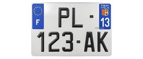 Acheter plaque d'immatriculation voiture aluminium pas cher