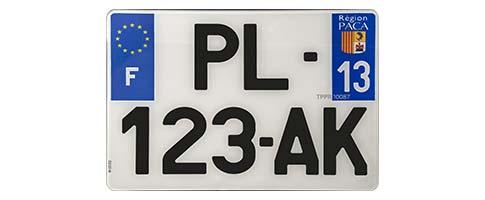 Plaques immatriculation plexiglass plexi voiture 4x4 département logo Auvergne 