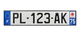 Plaque Immatriculation Voiture Standard