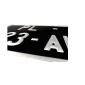 Vue Plaque immatriculation noire pour moto collection
