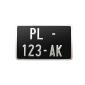 Plaque Immatriculation Collection Moto en aluminium noir