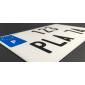 Zoom sur la plaque moto pour ancienne immatriculation FNI