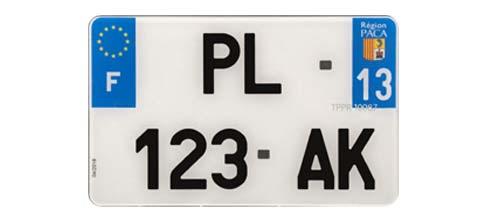 LMPT: Plaque d'immatriculation moto collection 21x13 homologuée 20€