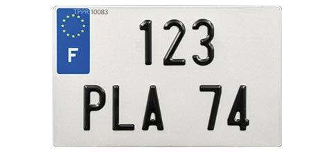 Plaque immatriculation FNI pour moto et cyclo