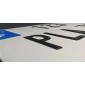 Détail des caractères pour la plaque ancienne immatriculation pour moto